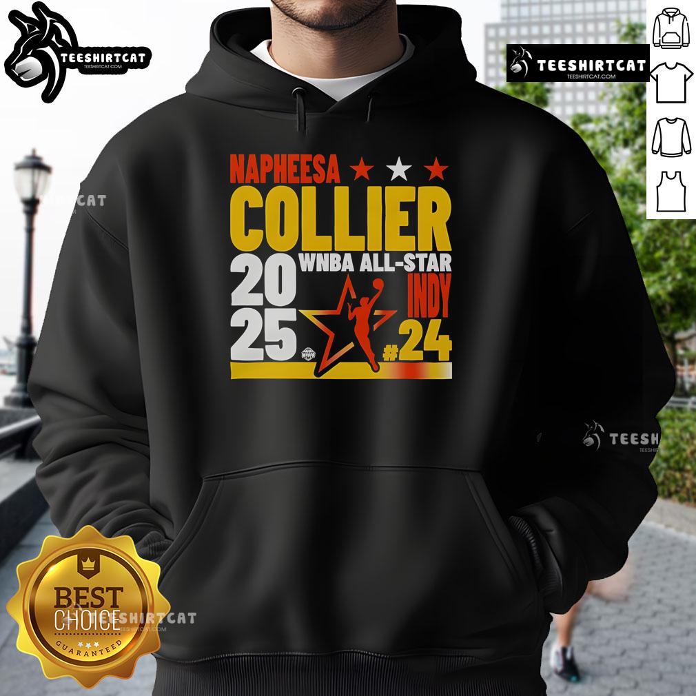 Official Napheesa Collier 2025 WNBA All-Star Indy Game Player Hoodie featuring vibrant team colors and signature design.