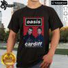 Official Oasis Cardiff Principality Stadium July 4 2025 T-Shirt poster featuring iconic band logo and event details.