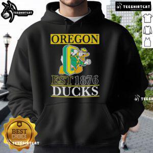 Official Oregon Ducks Est 1876 Hoodie featuring vibrant team colors and logo, perfect for fans and casual wear.