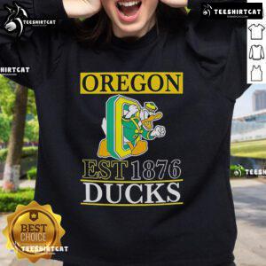 Official Oregon Ducks Est 1876 Sweatshirt featuring team colors and logo, perfect for fans and casual wear.