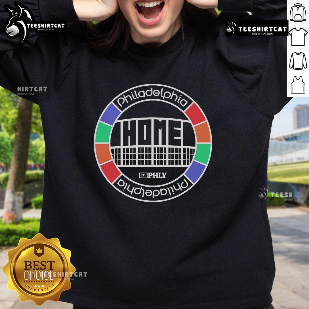 Official PHLY Home Sweatshirt in navy blue, showcasing a cozy design perfect for casual wear and home relaxation.