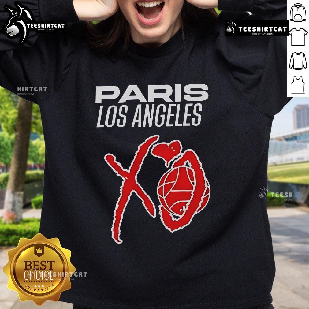 Official Paris Los Angeles XO Sweatshirt featuring stylish design and comfortable fit, perfect for casual wear.