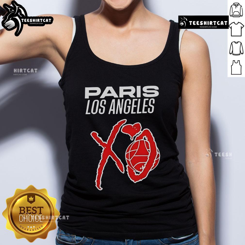 Official Paris Los Angeles XO Tank Top featuring stylish design, perfect for casual wear and summer outfits.