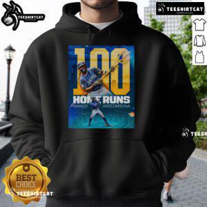 Official Randy Arozarena Home Runs Hoodie featuring vibrant graphics celebrating Arozarena's baseball achievements.