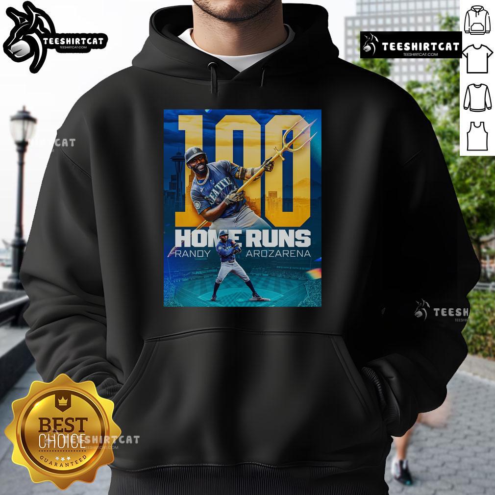 Official Randy Arozarena Home Runs Hoodie featuring vibrant graphics celebrating Arozarena's baseball achievements.