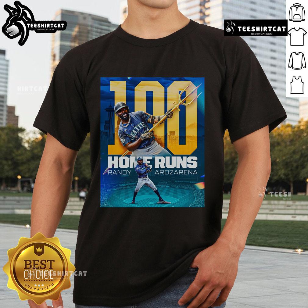 Official Randy Arozarena Home Runs T-Shirt featuring vibrant graphics celebrating Arozarena's MLB home run achievements.