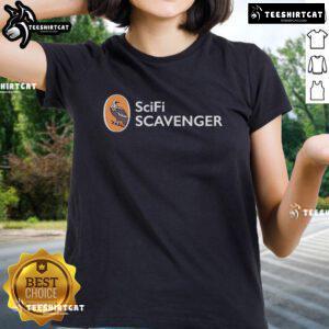 Official Sci-Fi Scavenger Ladies Tee featuring a stylish design perfect for sci-fi fans and casual wear.