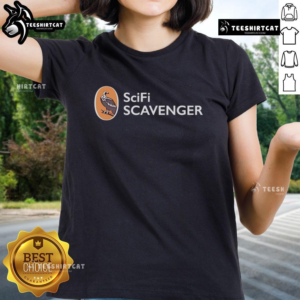 Official Sci-Fi Scavenger Ladies Tee featuring a stylish design perfect for sci-fi fans and casual wear.