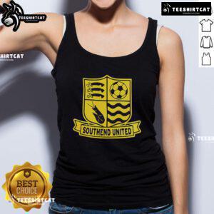 Official Southend United logo tank top featuring the club's emblem on a stylish athletic design.