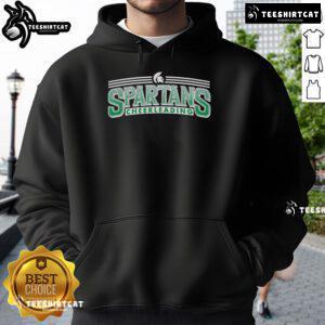 Official Spartans Cheerleading Stripes Hoodie in vibrant colors, perfect for fans and cheerleaders alike.