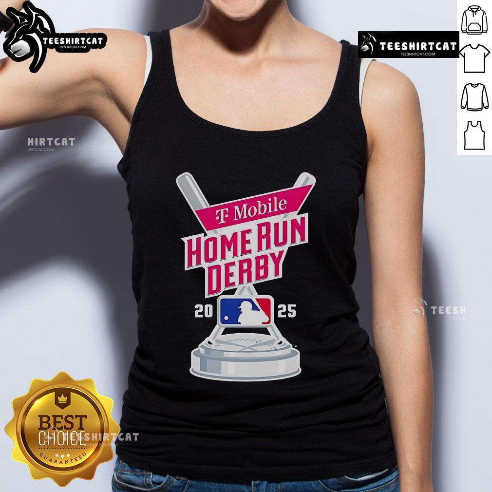 Alt Text: Official T-Mobile Home Run Derby 2025 MLB logo tank top featuring a vibrant design for baseball fans.