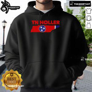 Official TN Holler Map Hoodie showcasing a stylish design featuring the Tennessee map, perfect for fans and outdoor enthusiasts.