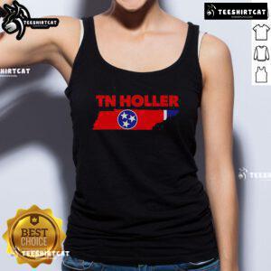 Official TN Holler Map Tank Top featuring a detailed map design, perfect for showcasing Tennessee pride and style.