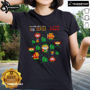 Cute ladies tee featuring Link from The Legend of Zelda, showcasing vibrant graphics and a playful design. Perfect for fans!