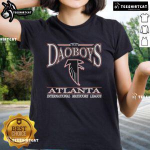 Official The Callous Daoboys X Atlanta Falcons mathcore league ladies tee featuring bold design and team colors.