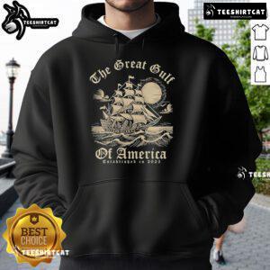 Official The Great Gulf Of America Est. 2025 Hoodie featuring a stylish design and comfortable fit for casual wear.