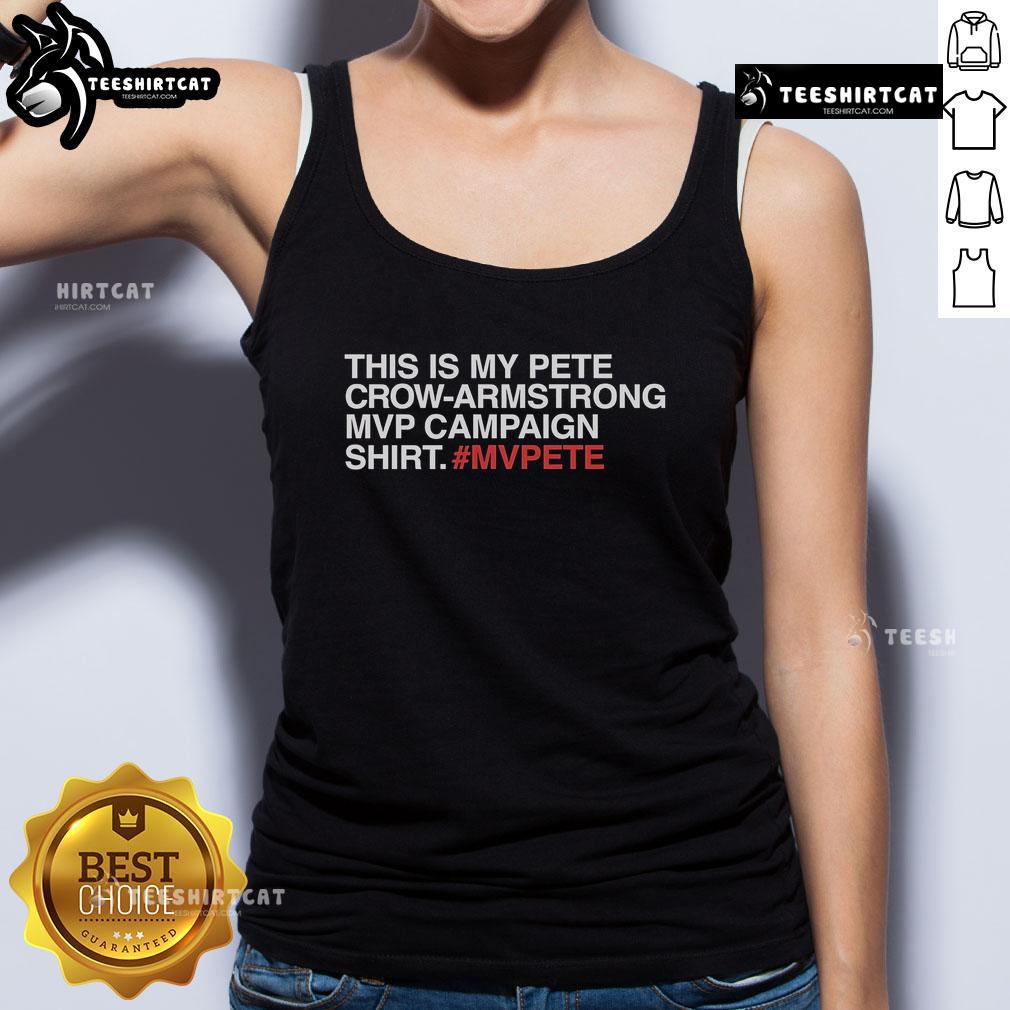 Pete Crow-Armstrong MVP campaign tank top featuring 'MVPete' design for baseball fans and supporters.