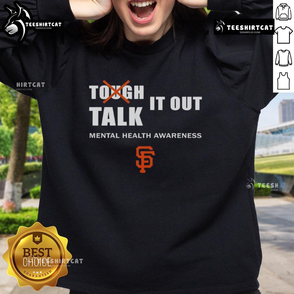 Official Tough It Out Talk Mental Health Awareness Sweatshirt, promoting mental health support and awareness.