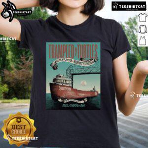 Official Trampled By Turtles Duluth MN 2025 July 05 SG Goodman Ladies Tee featuring vibrant design and band logo.