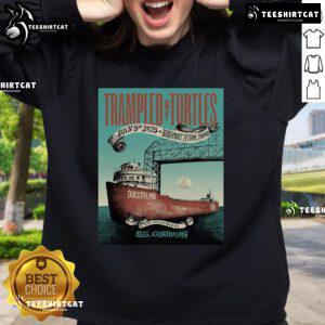 Official Trampled By Turtles sweatshirt from Duluth, MN concert on July 5, 2025, featuring SG Goodman design.