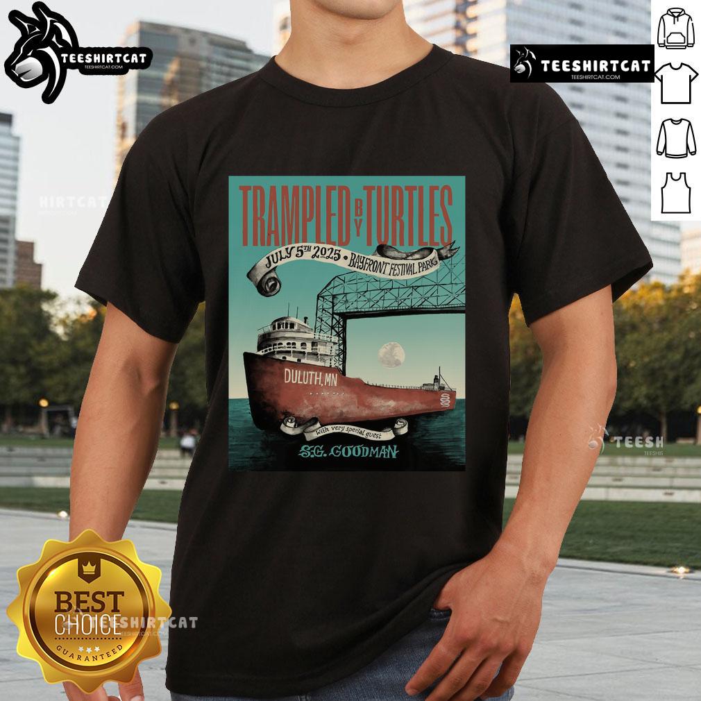 Official Trampled By Turtles Duluth MN 2025 July 05 Sg Goodman T-Shirt featuring vibrant graphics and event details.