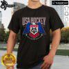 Official USA Hockey logo T-shirt featuring a bold design, perfect for fans showcasing their support for USA Hockey.