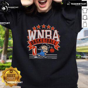 Alt Text: Official WNBA Basketball Lucy Van Pelt Sweatshirt in vibrant colors, perfect for fans and casual wear.
