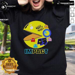Official Waka Waka Pac-Man 45th Anniversary Sweatshirt featuring vibrant graphics and retro design for gaming fans.