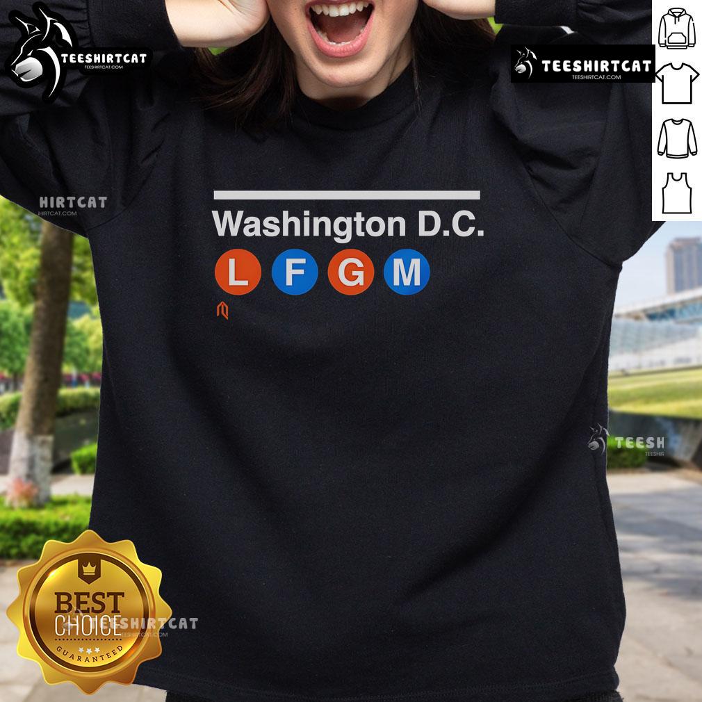 Official Washington D.C. LFGM sweatshirt showcasing stylish design and vibrant colors for fans and supporters.