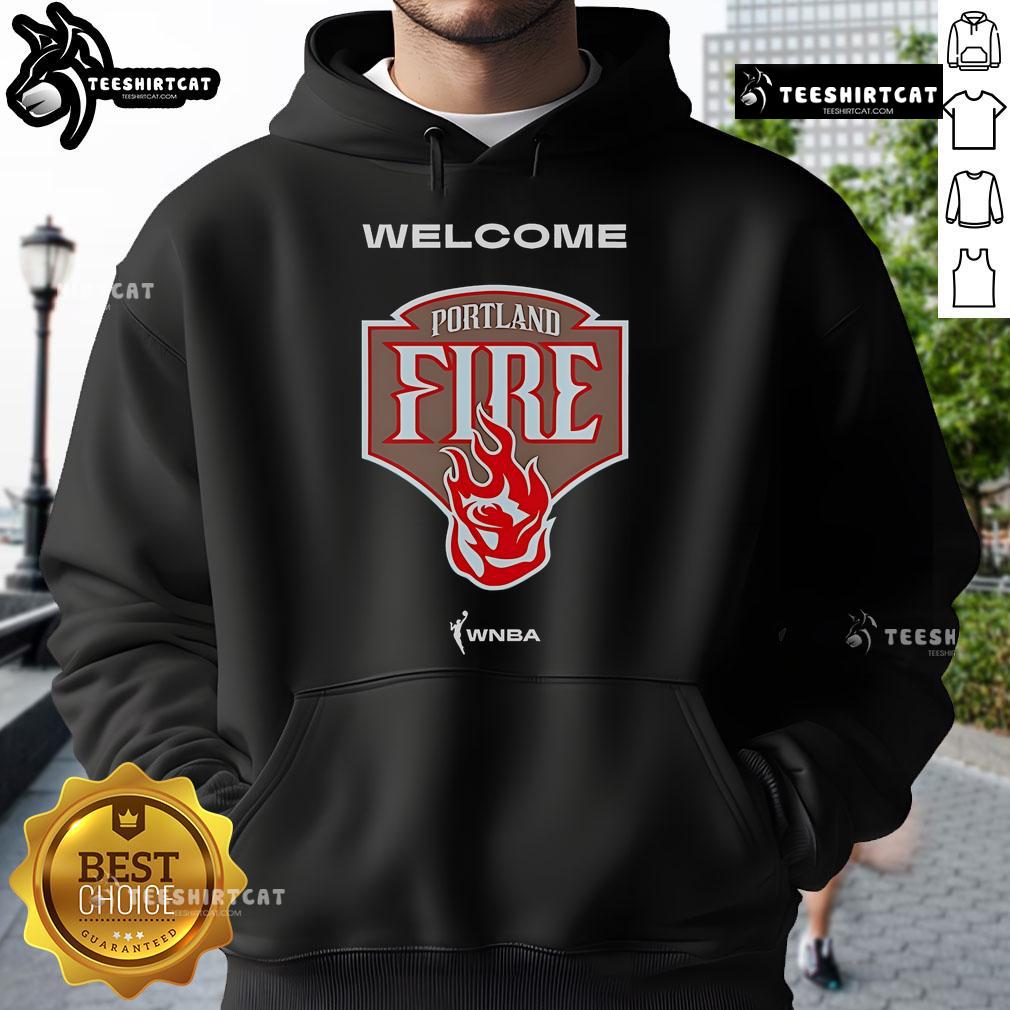 Official Welcome The Portland Fire WNBA Hoodie featuring team logo and vibrant colors, perfect for fans and supporters.
