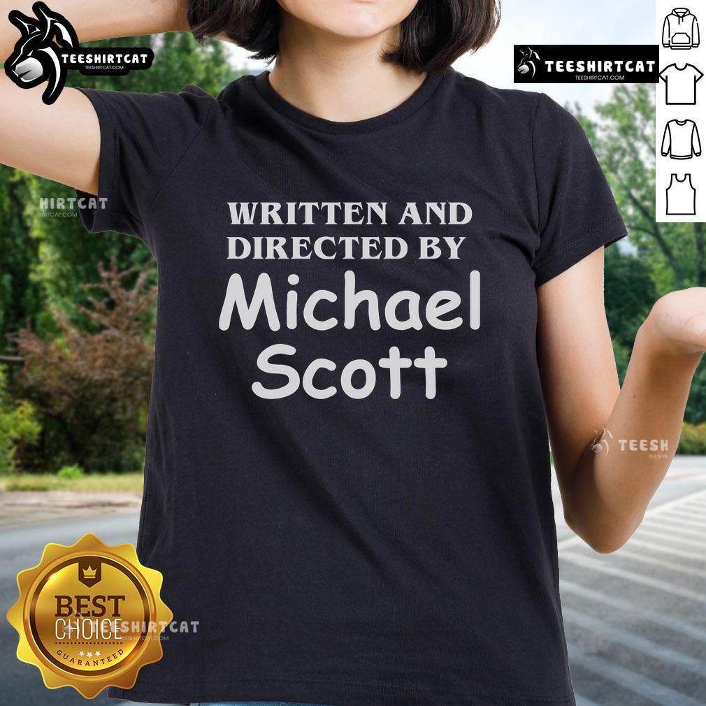 Official written and directed by Michael Scott ladies tee featuring a stylish design for fans of The Office.
