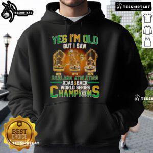Official Oakland Athletics hoodie celebrating back-to-back World Series champions for proud fans of the team.