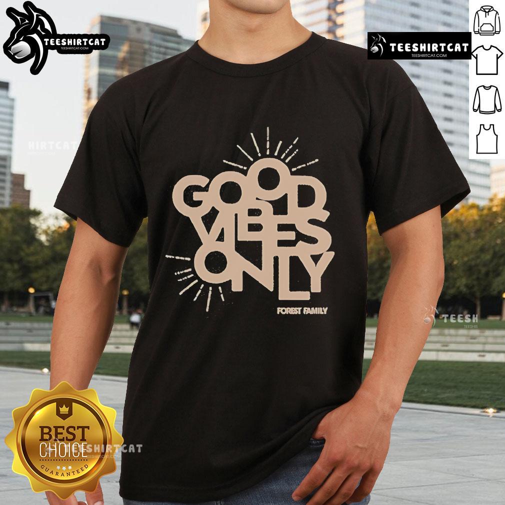 Alt Text: Original Electric Forest Good Vibes T-Shirt featuring vibrant colors and a unique design for festival enthusiasts.