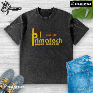 Original Primatech Paper Company Since 1962 washed t-shirt featuring a vintage design and soft fabric for casual wear.