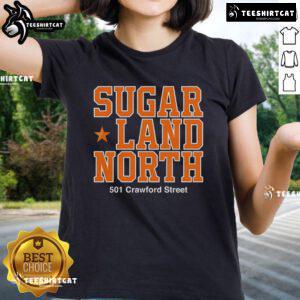 Original Sugar Land North Ram Ladies Tee at 501 Crawford Street, showcasing stylish design and vibrant colors.