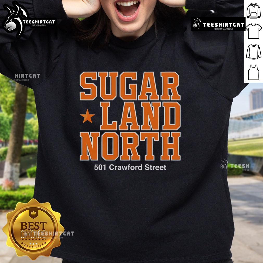 Alt Text: Original Sugar Land North 501 Crawford Street Ram Sweatshirt in a stylish design, perfect for casual wear and comfort.