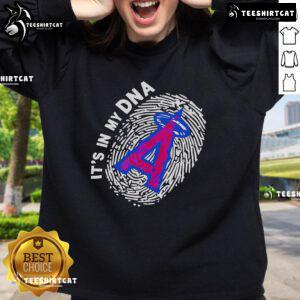 Premium 'It's In My DNA' Angeles sweatshirt displayed on a model, showcasing stylish design and comfortable fit.
