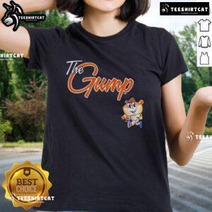 Alt Text: Premium Montgomery Biscuits The Gump 2025 Ladies Tee featuring vibrant team colors and stylish design for fans.