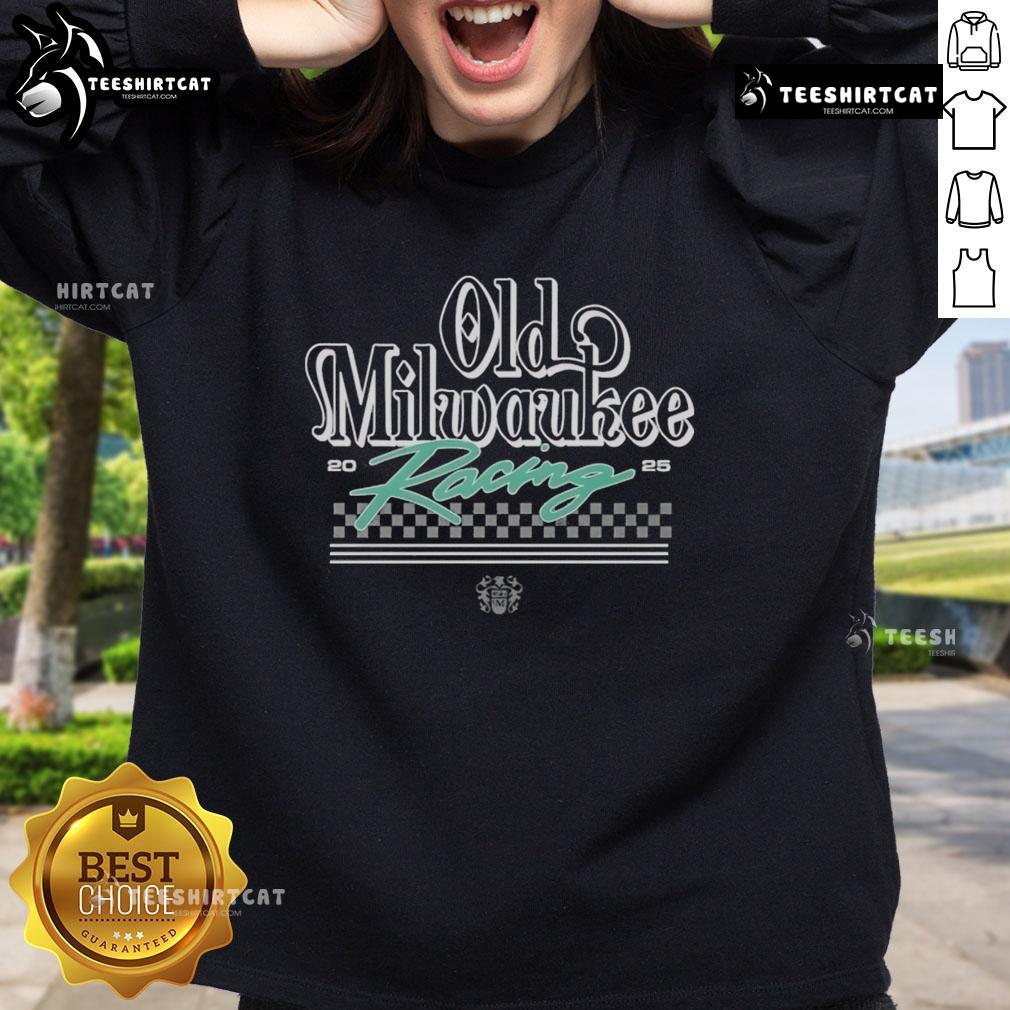 Alt Text: Premium Old Milwaukee Neon Drift Racing 2025 Sweatshirt featuring vibrant graphics and a stylish design for racing fans.