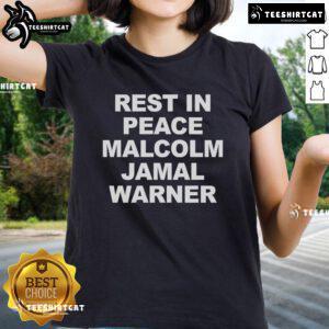 Premium Rest In Peace Malcolm Jamal Warner Ladies Tee featuring a stylish design in soft fabric for ultimate comfort.