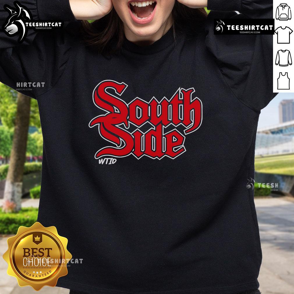 Premium South Side Sweatshirt in navy blue, featuring a cozy design and stylish graphics for comfortable everyday wear.