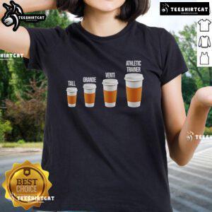 Premium Starbucks Tall Grande Venti athletic trainer ladies tee featuring a stylish design perfect for active wear.