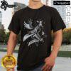 Pretty angelic cyborg angel anime girl T-shirt design featuring vibrant colors and futuristic elements.