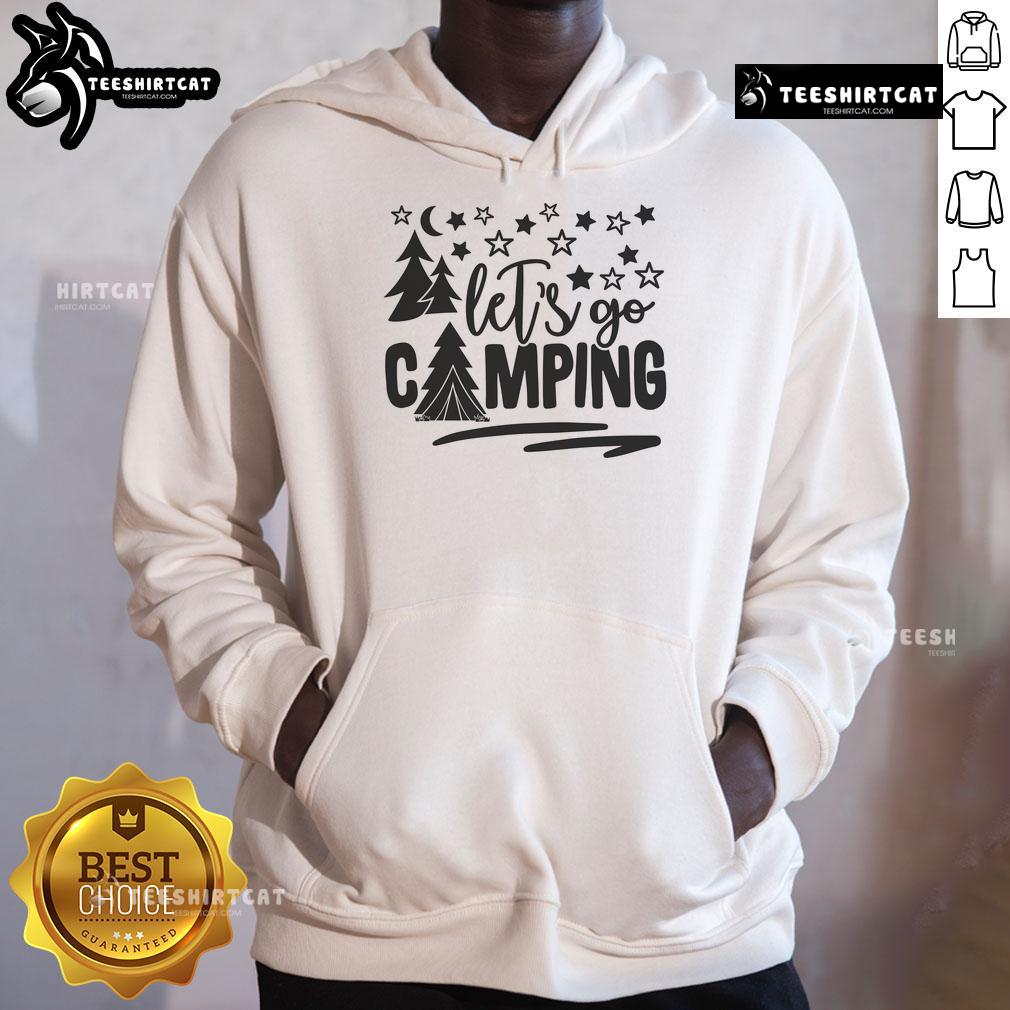 Alt Text: Pretty Let's Go Camping Hoodie featuring a cozy design, perfect for outdoor adventures and camping enthusiasts.