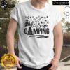 Pretty Let's Go Camping T-Shirt design featuring a vibrant camping theme and playful typography for outdoor enthusiasts.