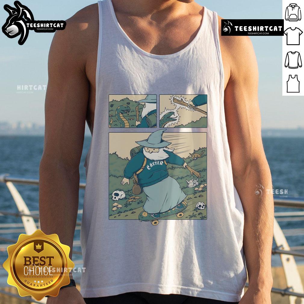 Stylish pretty snakeboarding wizard tank top featuring vibrant graphics and a comfortable fit, perfect for summer adventures.