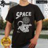 Alt Text: Pretty space astronaut exploring the universe on a stylish T-shirt, perfect for space enthusiasts and fashion lovers.