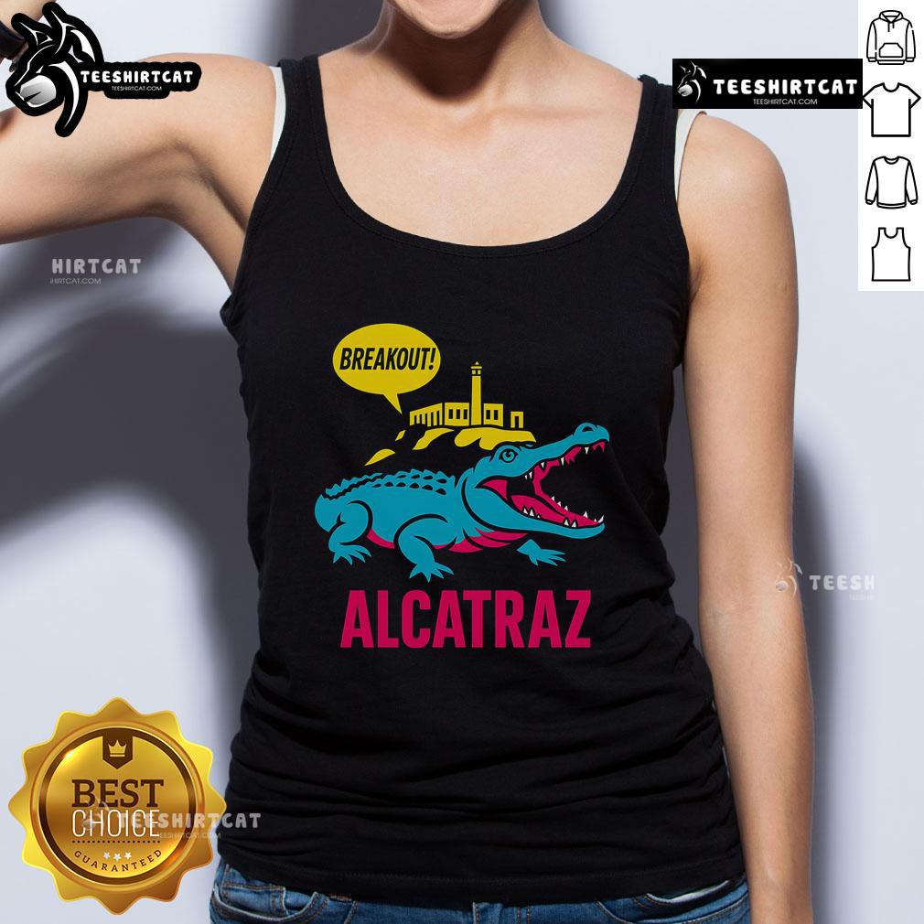 Top Alligator Alcatraz Hot Breakout Tank Top featuring a bold alligator graphic and stylish design for summer wear.