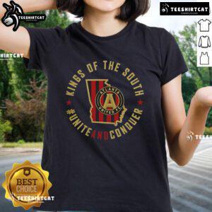 Top Atlanta United FC Unite and Conquer ladies tee featuring a stylish design, perfect for fans supporting the team.