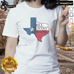 Top Brett Lee Hill Country Strong Ladies Tee showcasing a stylish design for outdoor enthusiasts and fashion lovers.